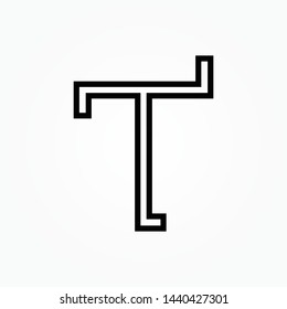 letter T icon and logo