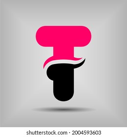 Letter T icon and logo template. New design and elegant typographic concept. Two Colour. File EPS.