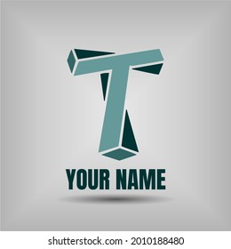 Letter T icon and logo template. New design and elegant typographic concept. Two Colour. File EPS.