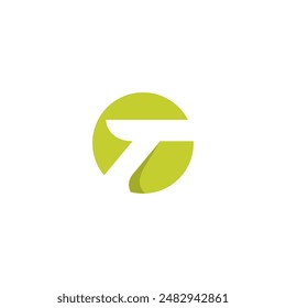 Letter T Icon vector. T Initial Logo Design