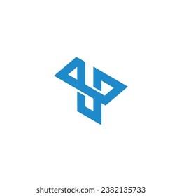 vector de logotipo de línea geométrica de letra t infinito 