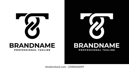 Letter T Infinity-Logo, geeignet für jedes Unternehmen mit T-Initial