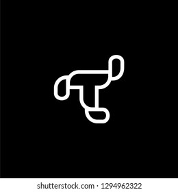 letter T initial T combination T abstract