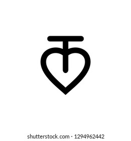 letter T initial T combination T abstract