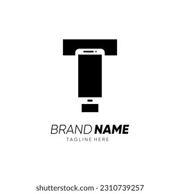Letter T Initial Handphone Logo Design Vector Icon Graphic Emblem Illustration 