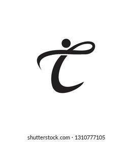 letter t initial logo icon vector template