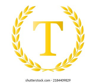 Plantilla de logotipo inicial de marca lujosa de la letra T