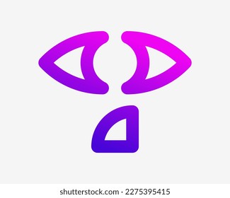 Letter T Initials Eye Vision Iris Eyesight Eyeball Monogram Colorful Modern Vector Logo Design