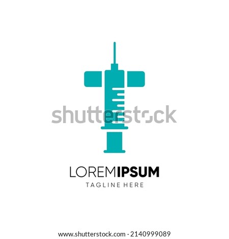 Letter T Injection Logo Design Vector Icon Graphic Emblem Illustration 