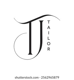 letter t j eps vector file