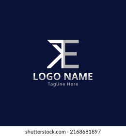 Letter T K E logo design concept. Elegant vector logo template