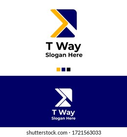 Letter T, K, R Logo Template with Anchor Shape. Suitable for Construction Company, Real Estate, Business