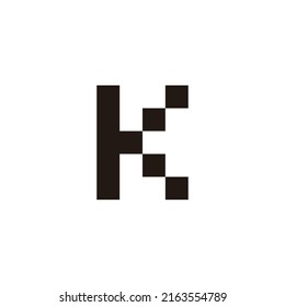 Letter T and K squares geometric symbol simple logo vector