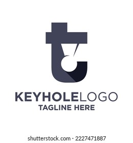 Letter T Keyhole Logo Design Template Inspiration, Vector Illustration.