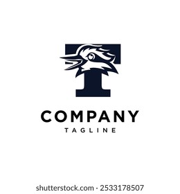 Letter T Kookaburra Bird Logo icon vector