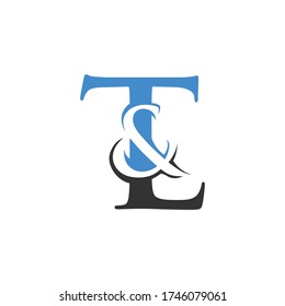 Letra T & L diseño creativo ilustración vectorial del logotipo aislado en fondo blanco