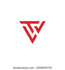 Buchstaben T, L und J Dreieck, modernes geometrisches Symbol, einfaches Logo, Vektorgrafik