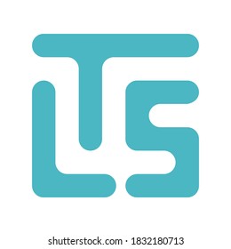 letter T ,letter L and letter S logo