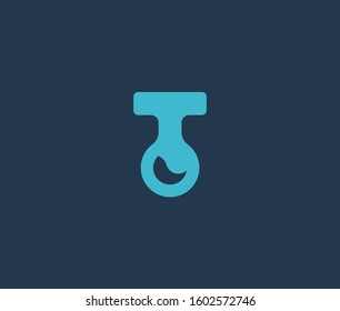 Letter T labotarium Minimal emblem design template