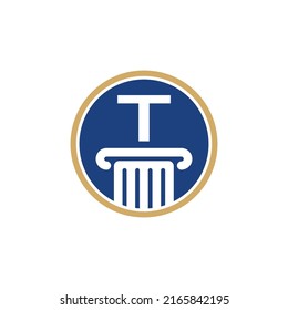 Letter T, Law Logo Vector 012