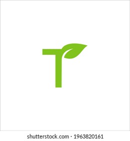 Letter T Leaf Logo Design Vector Stock Vector (Royalty Free) 1963820161 ...