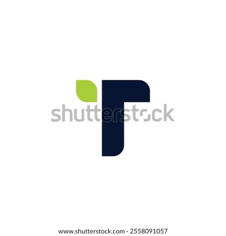 Letter T Leaf Nature Logo Design. T Icon Vector
