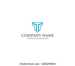 Letter T Line Logo Design Linear Stock Vector (Royalty Free) 1820299043 ...