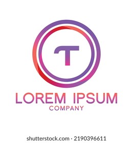 Letter T line logo design.Creative minimal linear monogram symbol. Universal elegant vector sign design. Premium type of business logo. Graphic alphabet symbol for technology identity