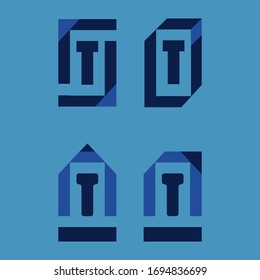 The letter T and the line shape of the box for the Logo

