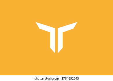 Logo de la letra T. diseño del logotipo de la letra abstracta T. ilustración vectorial