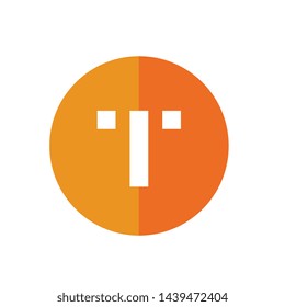Letter T Logo, Abstract Element Company Logo, Orange Color Icon Design - Vector