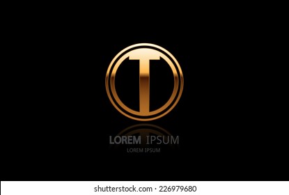 Letter T logo. Alphabet logotype vector design.