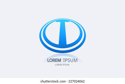 Letter T logo. Alphabet logotype vector design.