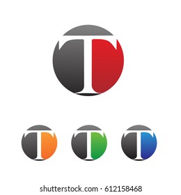 Letter T logo in circle