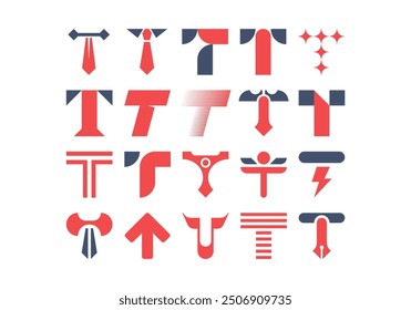Letter T Logo Collection Element 