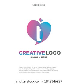 Letter T logo with colorful splash background, letter combination logo design for creative industry, web, business and company.