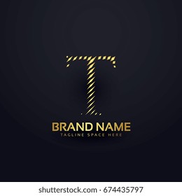 letter T logo concept in abstract style