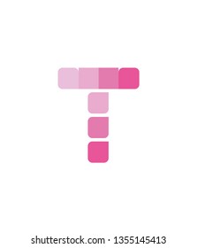  Letter T Logo concept. Creative Minimal emblem design template.