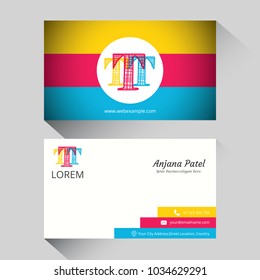 Letter T logo corporate business card