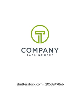 letter t logo design concept
