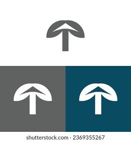 Estilo de espacio negativo del concepto de diseño del logotipo de la letra T. 
Signo abstracto construido a partir de marcas de verificación.
 Icono de plantilla de elementos vectores.