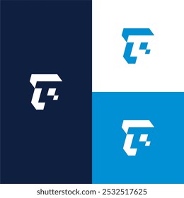 Letter T logo design concept abstract