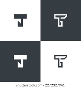 Letter T logo design with creative unique concept
