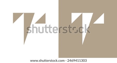 Letter T logo design with creative concept. Premium Vector