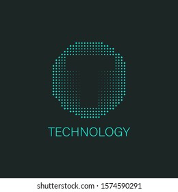 letter t logo design, icon design template elements, technology design