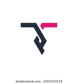 Letter T logo design icon element with modern creative concept