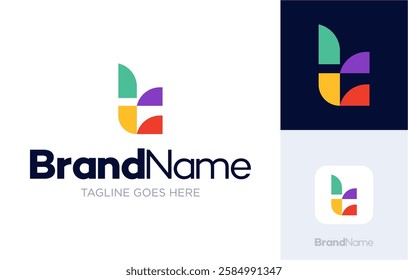 Letter T logo design, modern abstract geometric colorful design illustrations, Logotype concept symbol icon vector templates, Usable for Growing Business, Branding, Identity, Marketing, etc