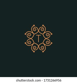 Letter T logo design. T monogram logo - vector