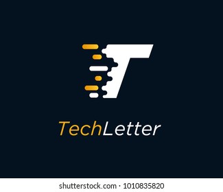 Letter T Logo Design Template With Fast Speed