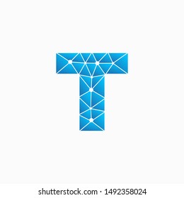 Letter T Logo Design Template. Network Connection Artificial Intelligence Technology. Technology Digital logo with element dot , circuit, line, chip, concept. network icon, connect concept - Vector